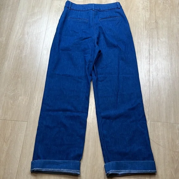 Favorite Daughter Favorite Pant Gramercy Denim Pleated Wide Leg Trouser, 6 1257 - Picture 4 of 11